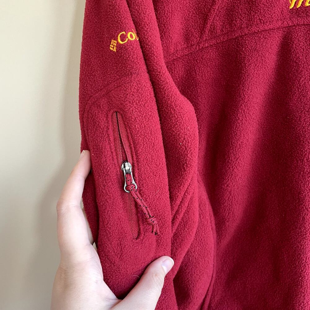 Columbia University of Minnesota red fleece full zip sweater women's size M - Picture 6 of 8